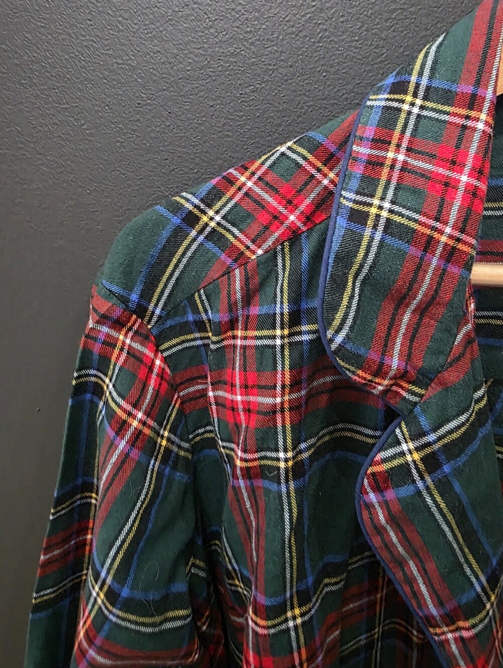 Petite Plume Women's Plaid Brushed Twill Pajama Set 1X Kensington Tartan - Picture 3 of 14